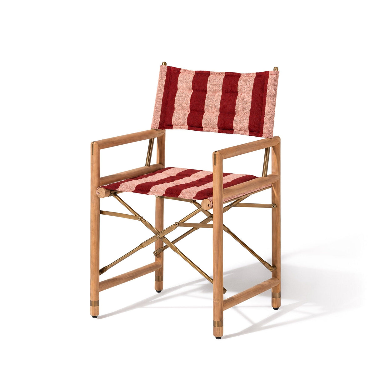 The WES Directors Chair Wes Director Chair Kit Business & Pleasure Co. Terry Terracotta Stripe Teakwood 