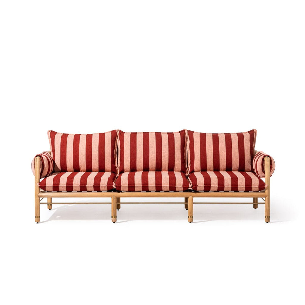 The WES Sofa Wes Sofa Kit Business & Pleasure Co. Terry Terracotta Stripe Teakwood 