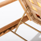 The WES Sun Lounger Kit - Teakwood Gold & Bistro Papaya Stripe Wes Sun Lounger Kit Business & Pleasure Co. 