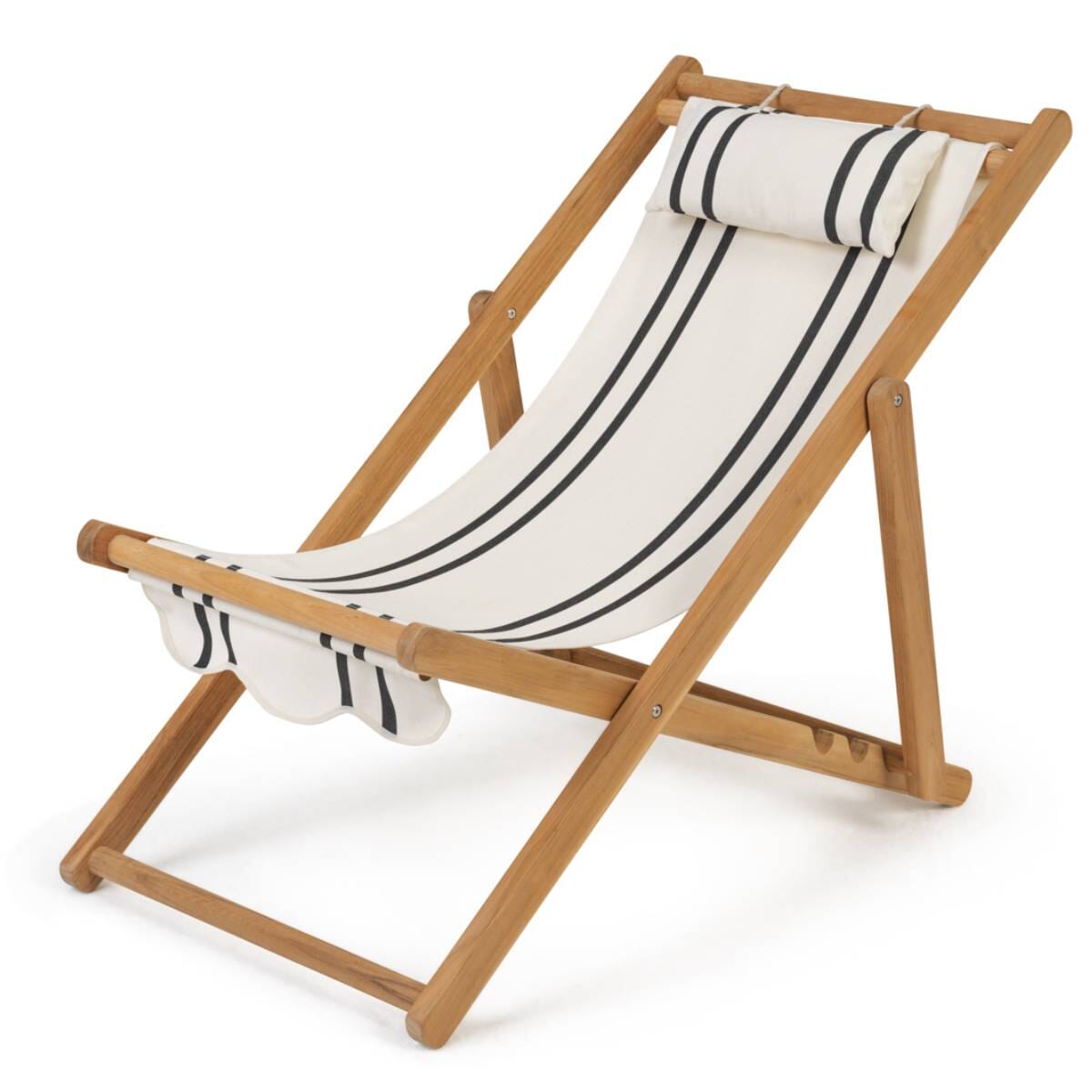 Malibu Black Stripe Sling Chair in studio forward facing