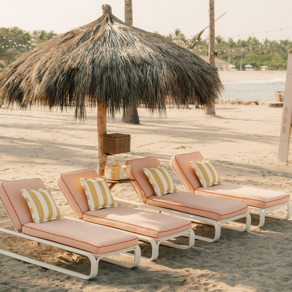 Contini Sun Lounger Kit - Antique White & Rivié Pink Contini Sun Lounger Business & Pleasure Co. 