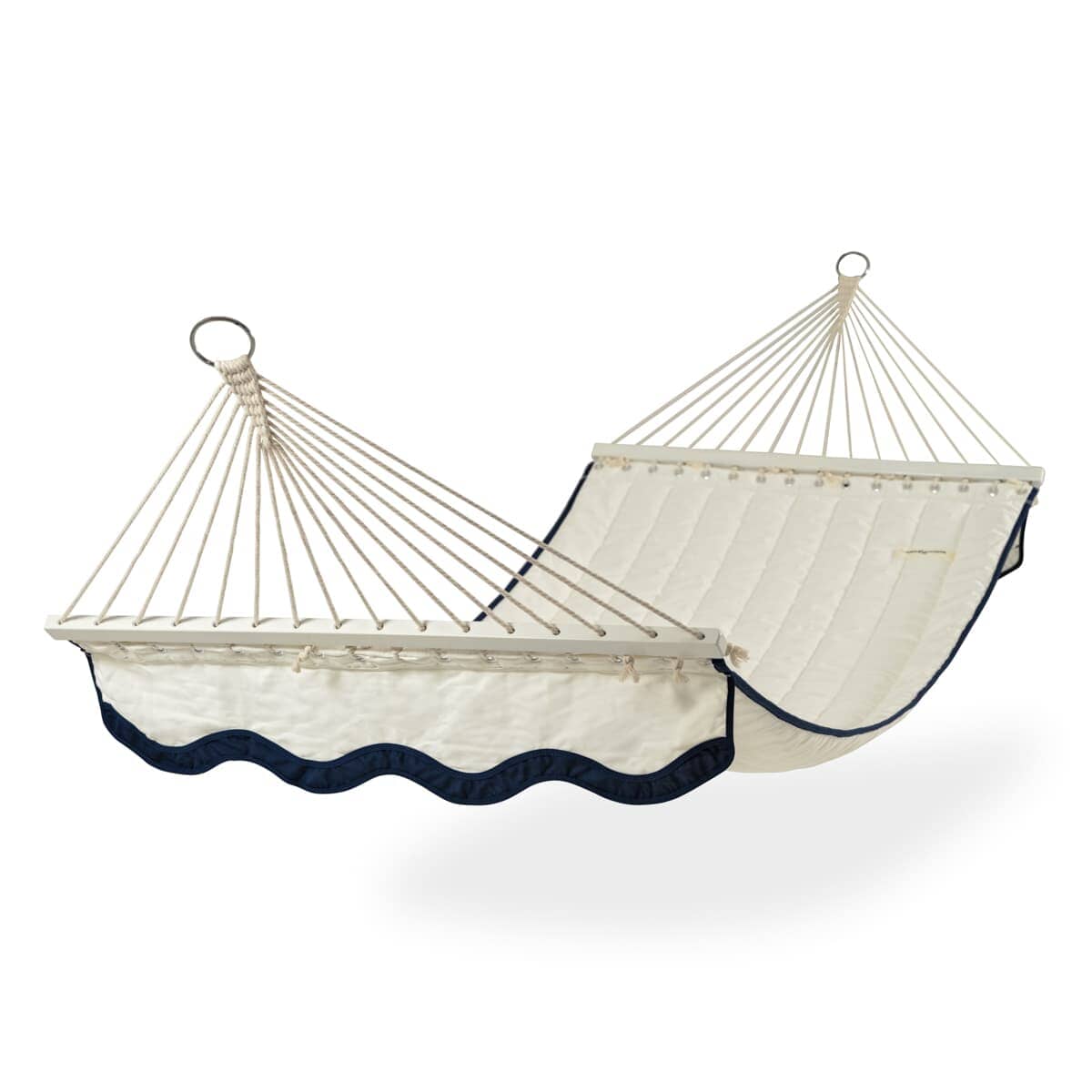 Studio image of white riviera hammock