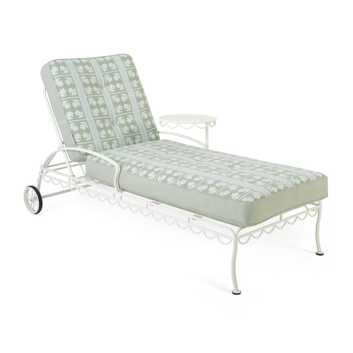 Studio image of sun lounger with cushion