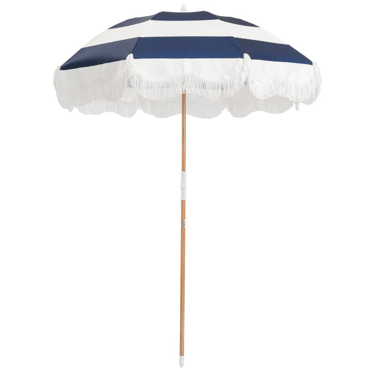 studio image of navy capri holiday umbrella