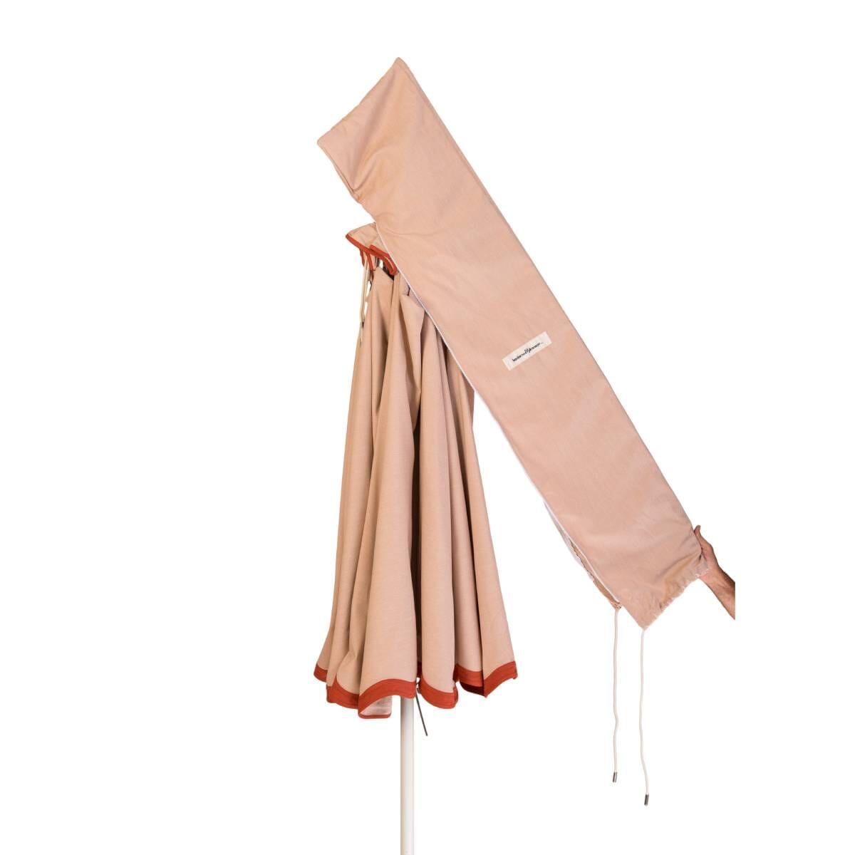 carry bag detail of rivie pink patio umbrella