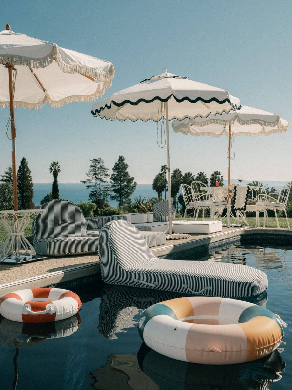pool floats in a pool