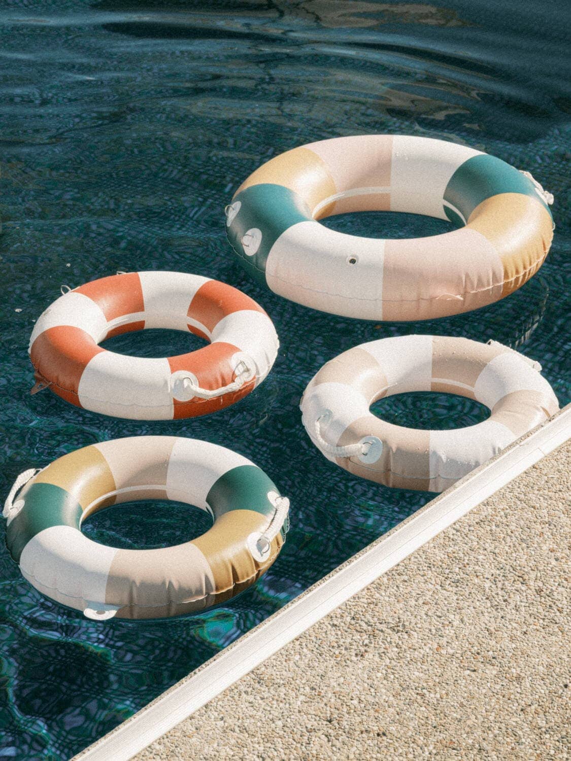 pool rings in the pool