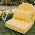 Riviera mimosa lounger in a garden setting