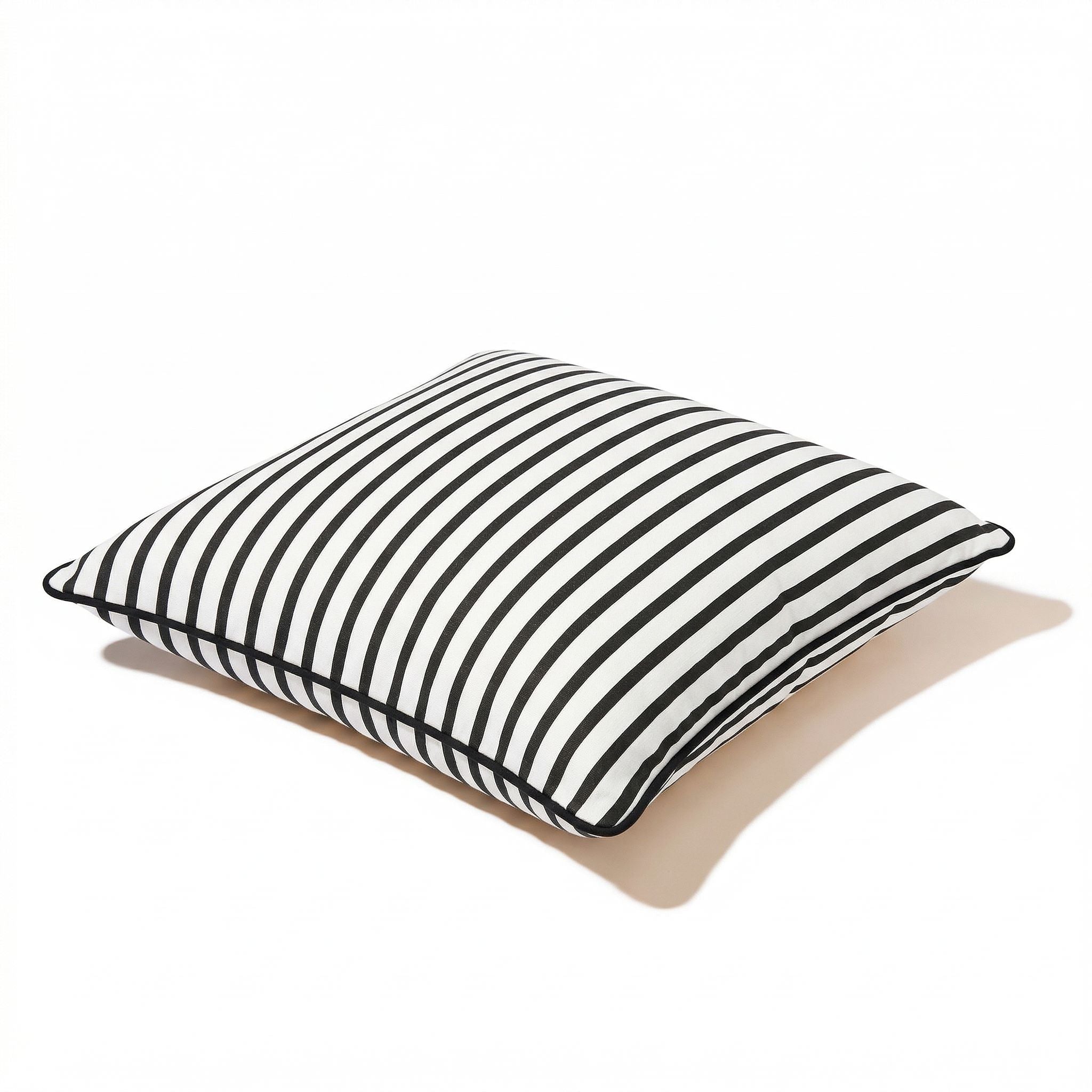 The Euro Throw Pillow - Monaco Black Stripe Euro Throw Pillow Business & Pleasure Co. 