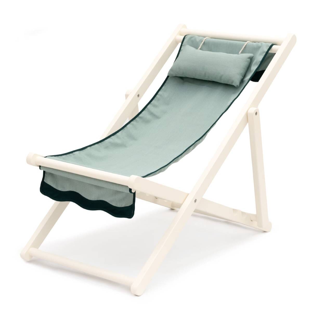 studio image of riviera green sling chair