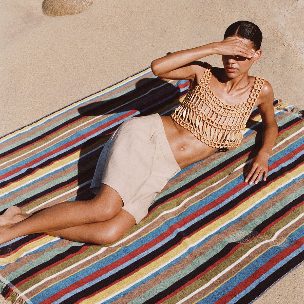 The Beach Blanket - Market Stripe Beach Blanket Business & Pleasure Co. 