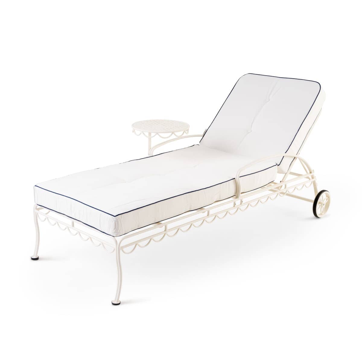 Studio image of white sun lounger cushion
