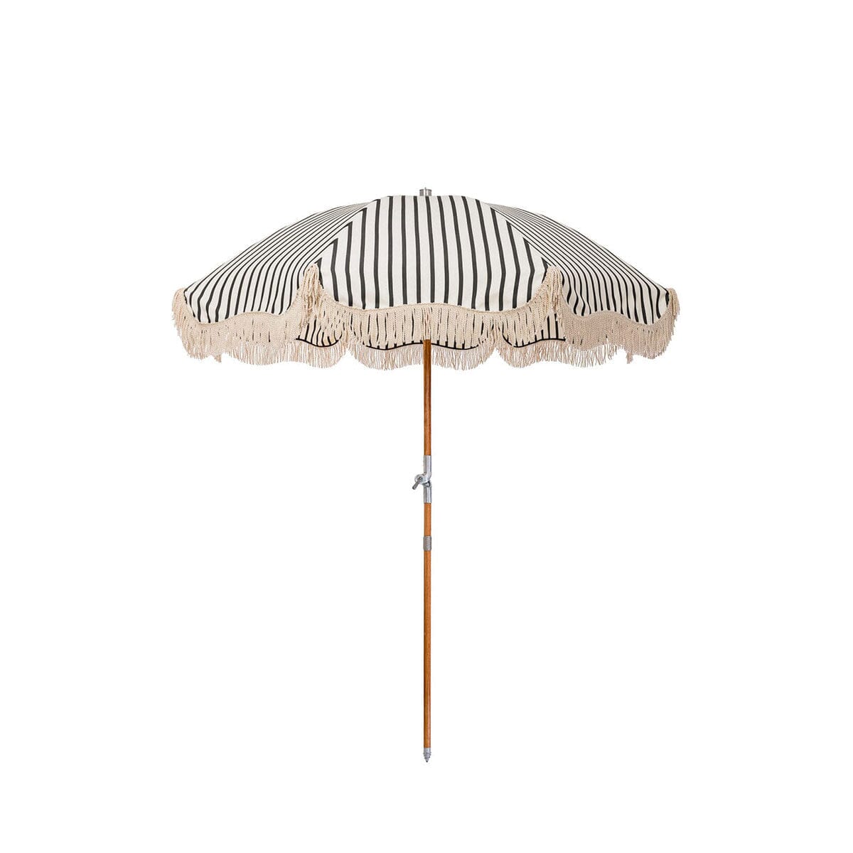 The Premium Beach Umbrella - Monaco Black Stripe