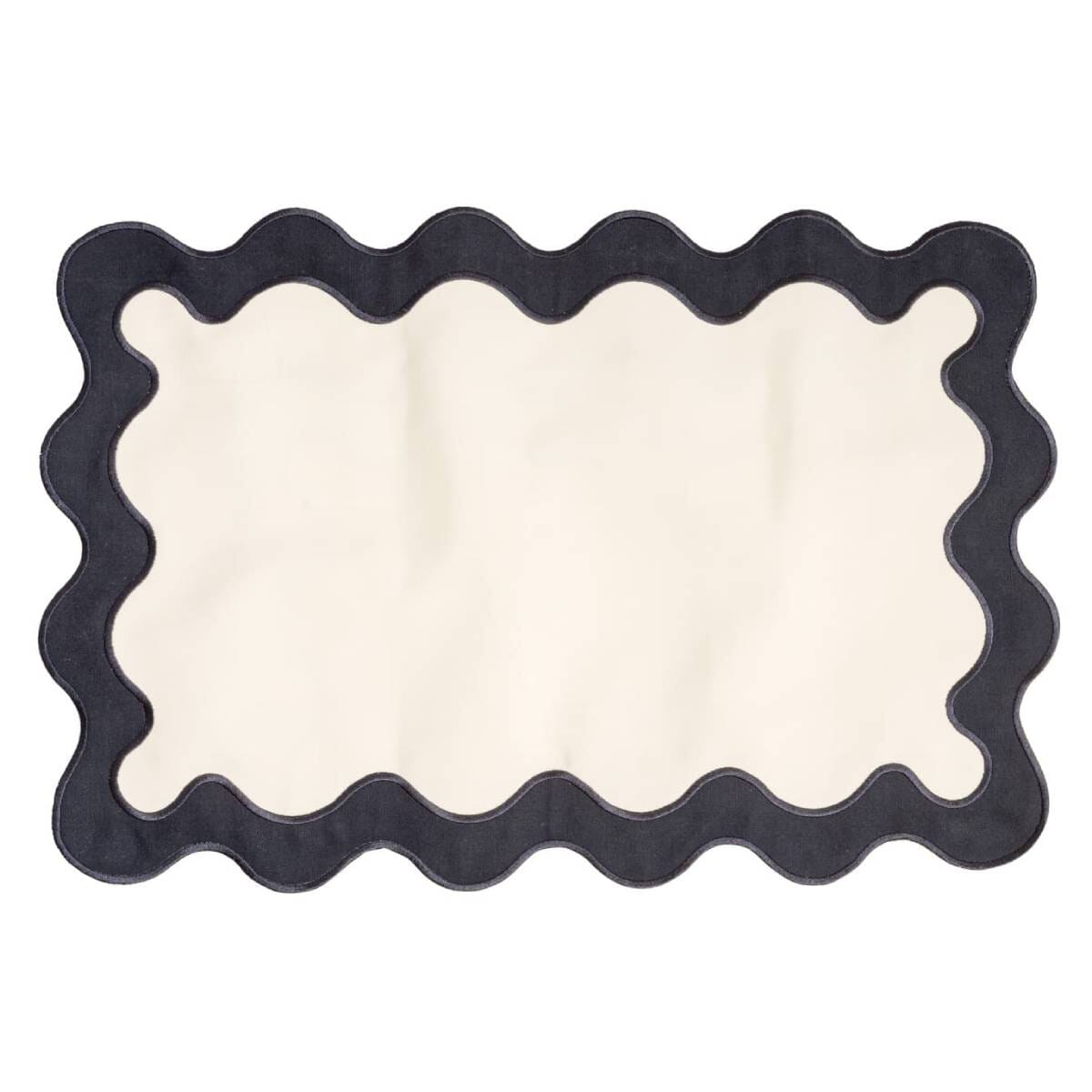 front view of riviera white placemat