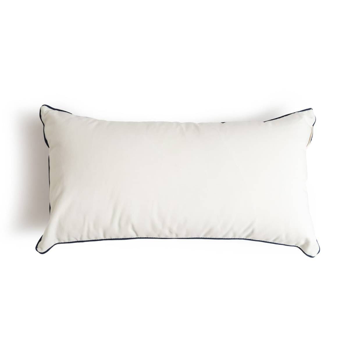 White Rectangular Throw Pillow in Studio