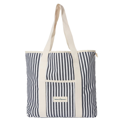 Navy Striped Beach Bag | Business & Pleasure Co.