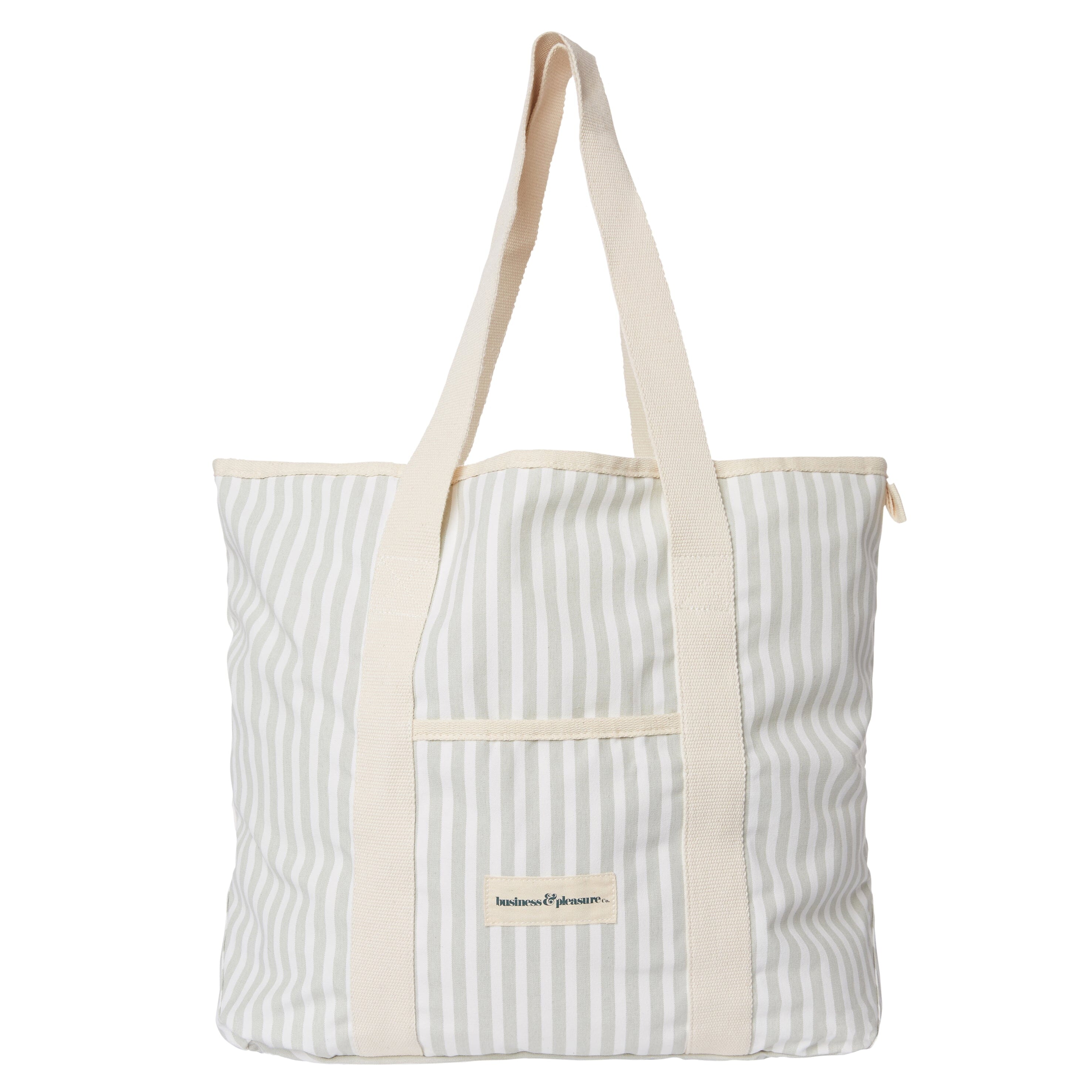 Sage Striped Beach Bag | Business & Pleasure Co.