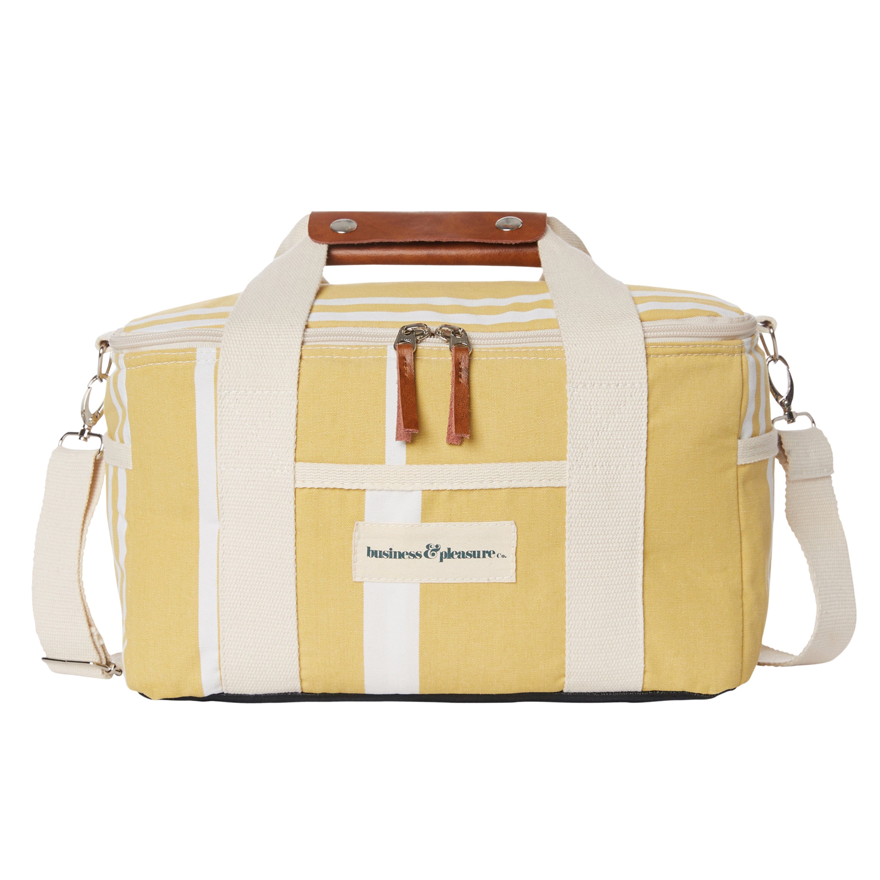 The Premium Cooler Bag - Vintage Yellow Stripe - Business & Pleasure Co