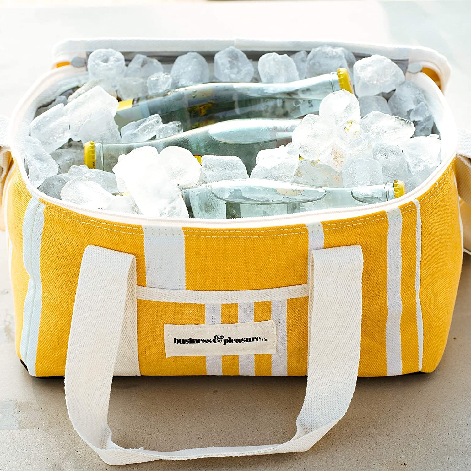 The Holiday Cooler Bag - FFF Yellow Stripe Holiday Cooler Business & Pleasure Co 