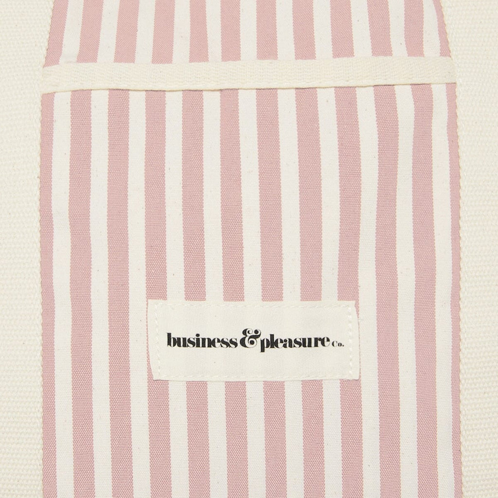 The Beach Bag - Lauren's Pink Stripe Beach Bag Business & Pleasure Co 