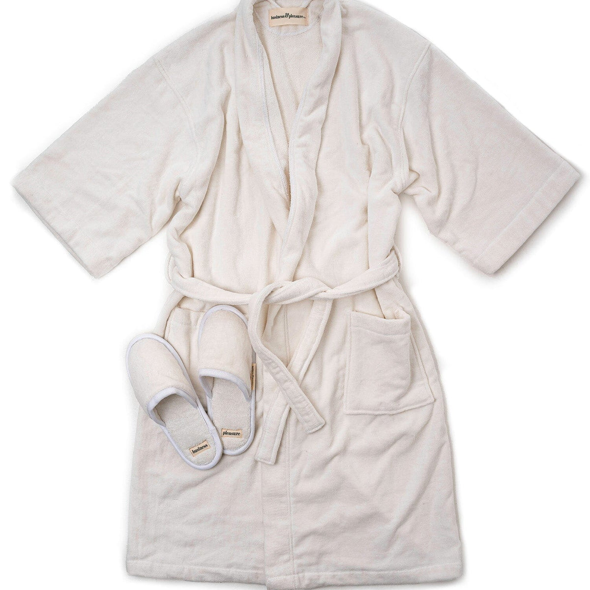 Robe & Slipper Set - Antique White