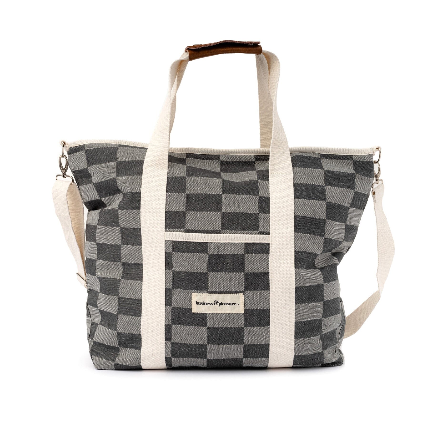The Cooler Tote Bag - Vintage Green Check Cooler Tote Business & Pleasure Co 