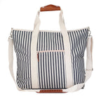 The Cooler Tote Bag - Lauren's Navy Stripe Cooler Tote Business & Pleasure Co 