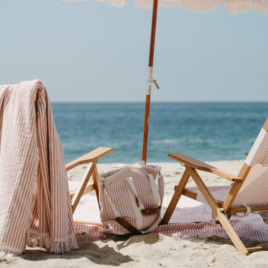 The Cooler Tote Bag - Lauren's Pink Stripe Cooler Tote Business & Pleasure Co 