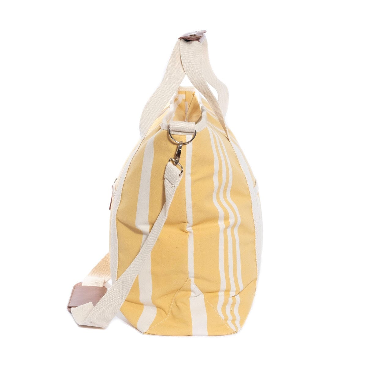 The Cooler Tote Bag - Vintage Yellow Stripe Cooler Tote Business & Pleasure Co 