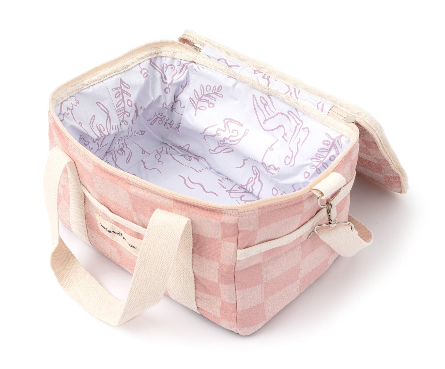 The Premium Cooler Bag - Dusty Pink Check