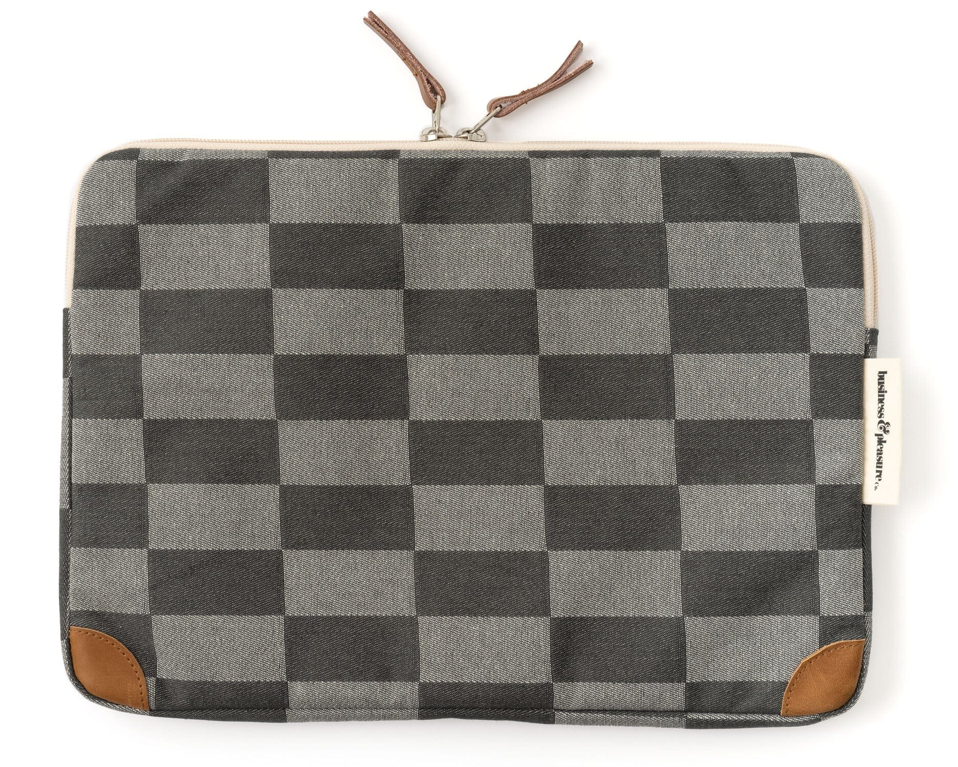 The Laptop Sleeve - Vintage Green Check Laptop Sleeve Business & Pleasure Co 