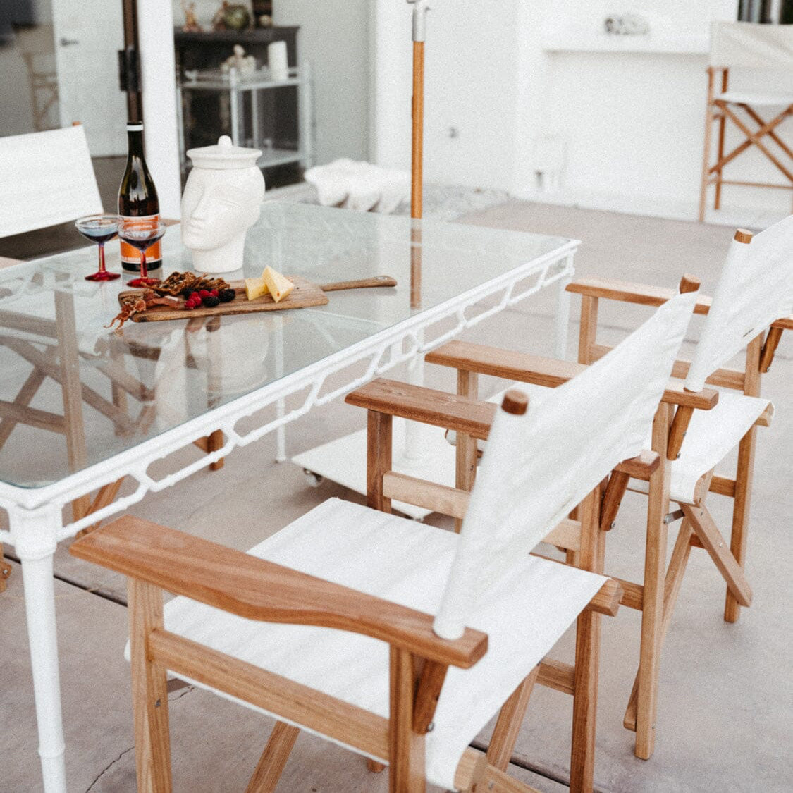 The Directors Chair - Table Height - Antique White Director Chair Business & Pleasure Co 