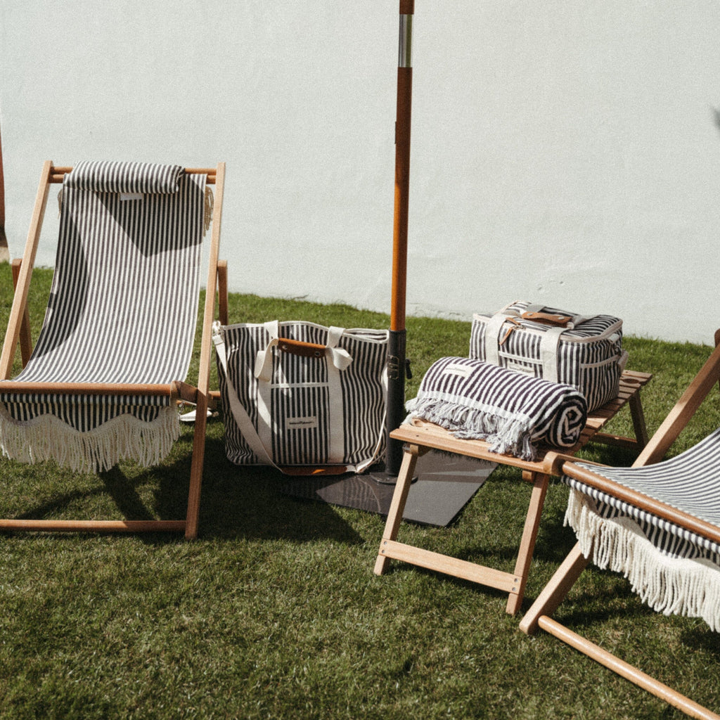 The Sling Chair - Lauren's Navy Stripe Sling Chair Business & Pleasure Co 