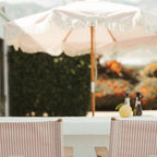 The Market Umbrella - Lauren's Pink Stripe Market Umbrella Business & Pleasure Co 