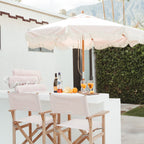 The Market Umbrella - Lauren's Pink Stripe Market Umbrella Business & Pleasure Co 