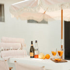 The Market Umbrella - Lauren's Pink Stripe Market Umbrella Business & Pleasure Co 