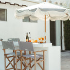 The Market Umbrella - Lauren's Navy Stripe Market Umbrella Business & Pleasure Co 