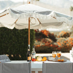 The Market Umbrella - Lauren's Navy Stripe Market Umbrella Business & Pleasure Co 