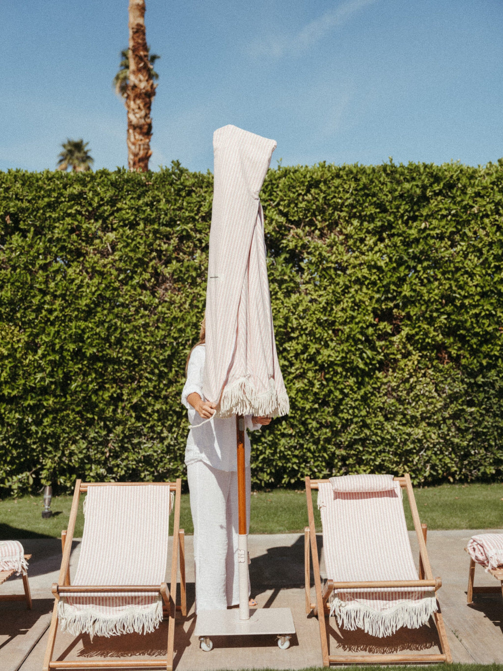 The Sling Chair - Lauren's Pink Stripe Sling Chair Business & Pleasure Co 