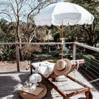 The Holiday Beach Umbrella - Antique White Holiday Beach Umbrella Business & Pleasure Co 