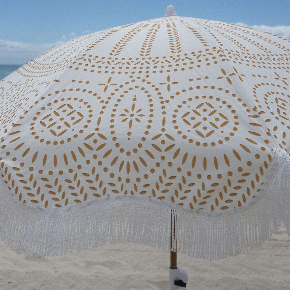 The Holiday Beach Umbrella - Eyelet Holiday Beach Umbrella Business & Pleasure Co 