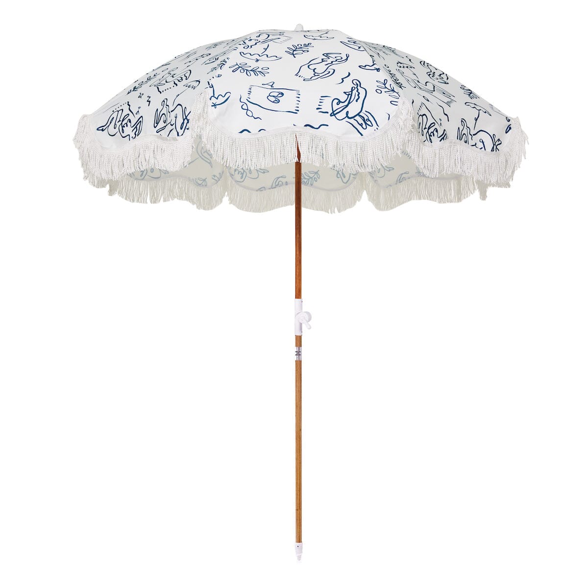 The Holiday Beach Umbrella - Le Basque Navy Holiday Beach Umbrella Business & Pleasure Co 
