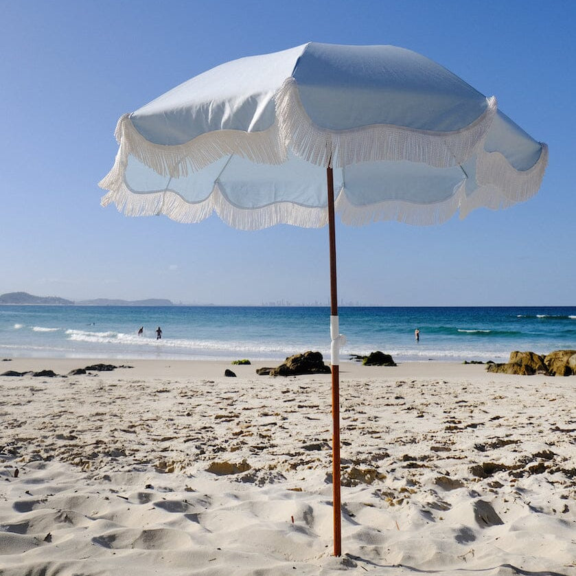 The Holiday Beach Umbrella - Santorini Blue Holiday Beach Umbrella Business & Pleasure Co 