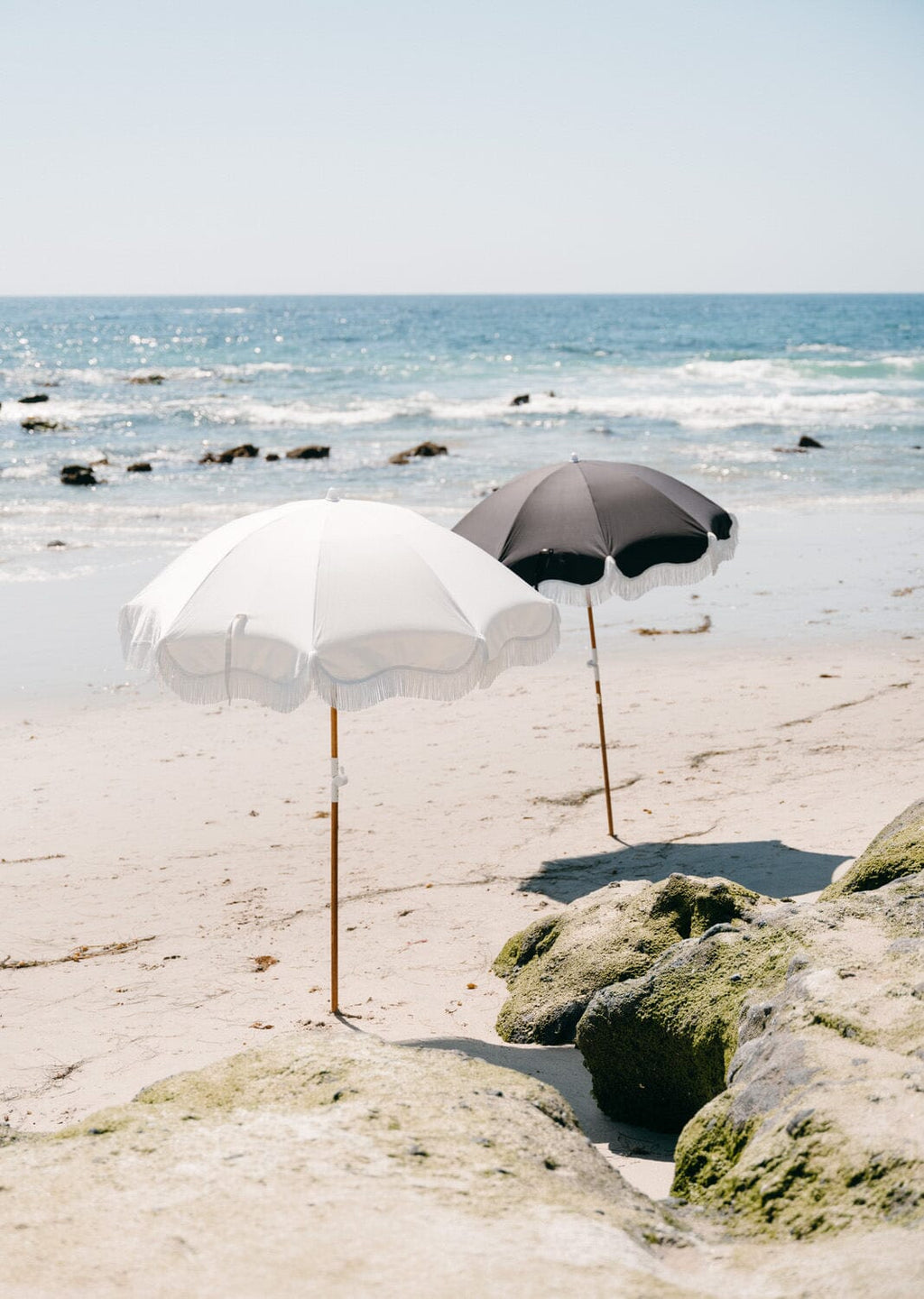 The Holiday Beach Umbrella - Vintage Black Holiday Beach Umbrella Business & Pleasure Co 