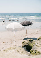The Holiday Beach Umbrella - Vintage Black Holiday Beach Umbrella Business & Pleasure Co 