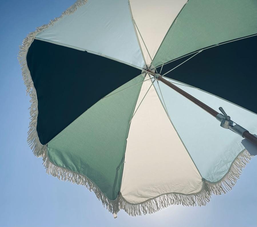The Premium Beach Umbrella - 70's Santorini Premium Beach Umbrella Business & Pleasure Co 