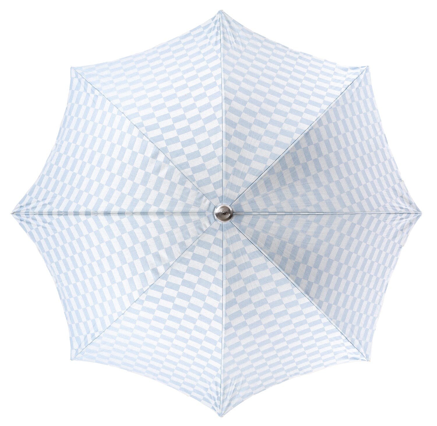 The Premium Beach Umbrella - Vintage Blue Check