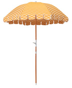 The Premium Beach Umbrella - Vintage Gold Check Premium Beach Umbrella Business & Pleasure Co 