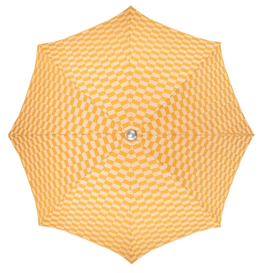 The Premium Beach Umbrella - Vintage Gold Check Premium Beach Umbrella Business & Pleasure Co 
