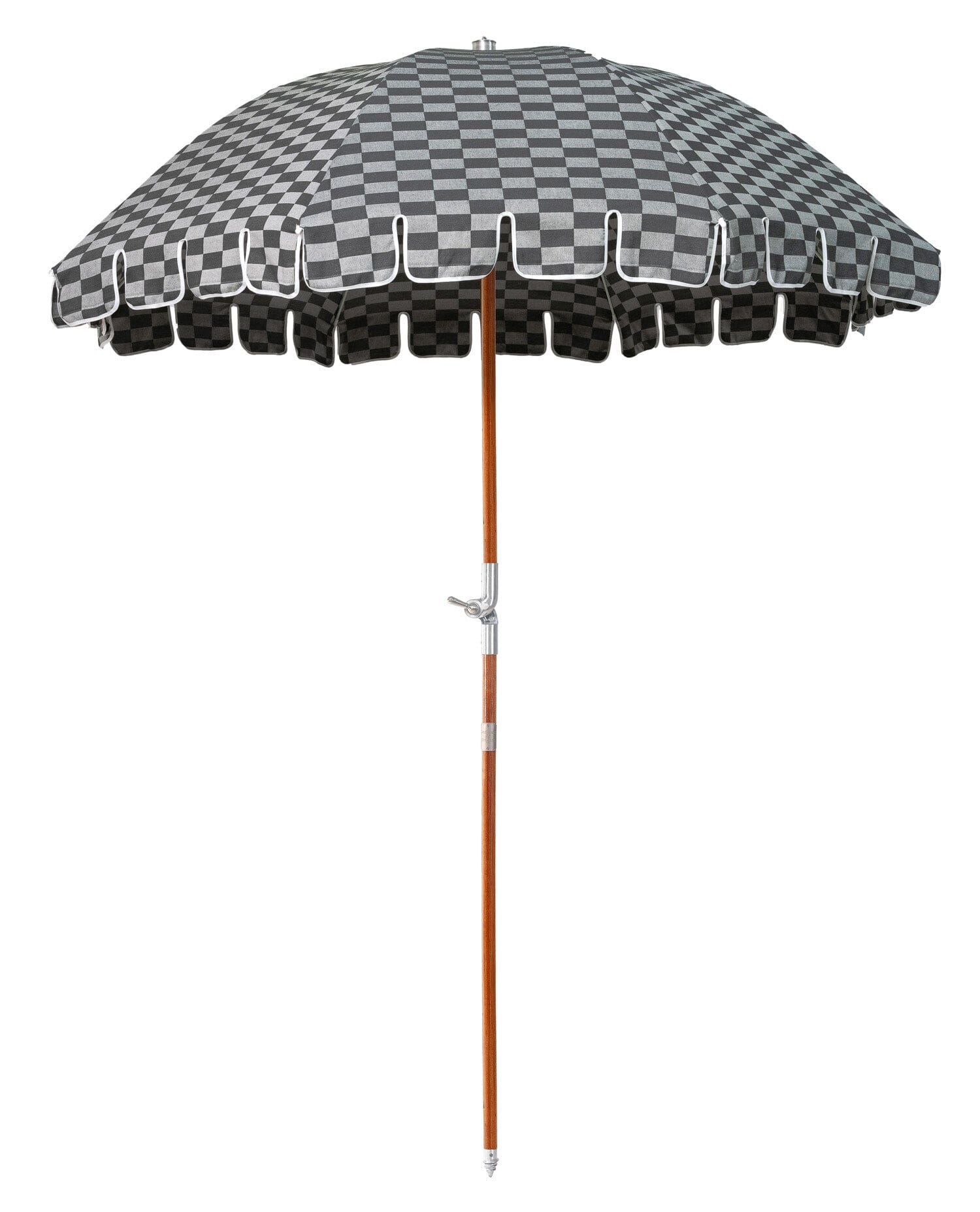 The Premium Beach Umbrella - Vintage Green Check